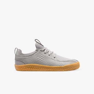 Vivobarefoot Primus Knit II Juniors Çocuk Koşu Ayakkabısı Gri | IDM018239